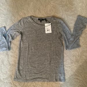 Theory grey linen knit top size P